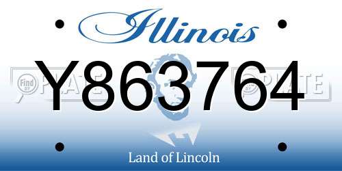 Y863764 Illinois License Plate