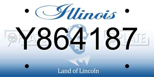 Y864187 Illinois License Plate