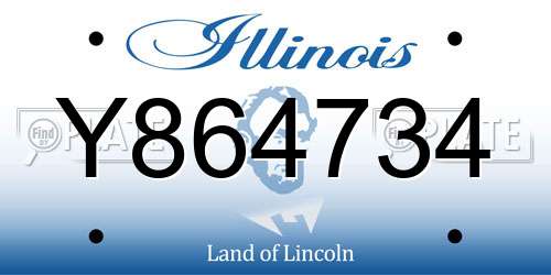Y864734 Illinois License Plate