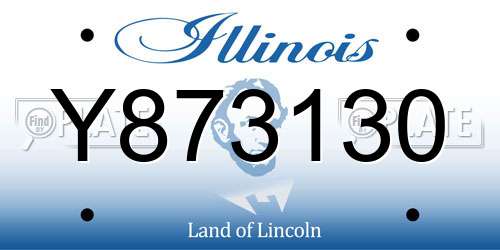 Y873130 Illinois License Plate