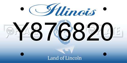 Y876820 Illinois License Plate