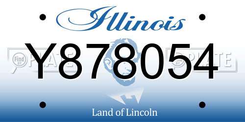 Y878054 Illinois License Plate