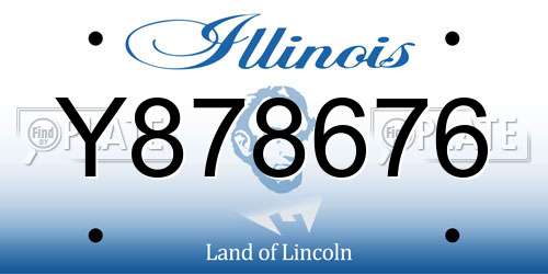 Y878676 Illinois License Plate