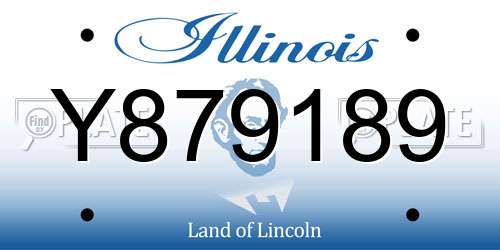Y879189 Illinois License Plate