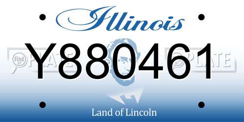 Y880461 Illinois License Plate