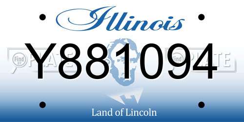 Y881094 Illinois License Plate