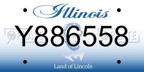 Y886558 Illinois License Plate