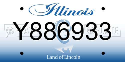 Y886933 Illinois License Plate