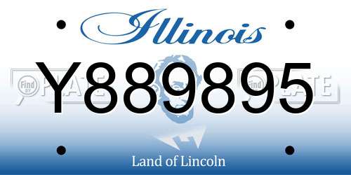 Y889895 Illinois License Plate