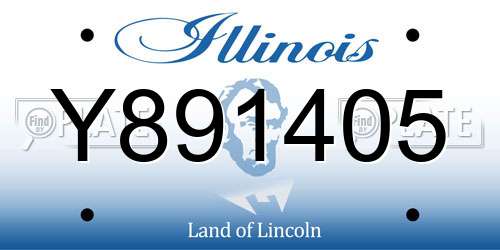 Y891405 Illinois License Plate