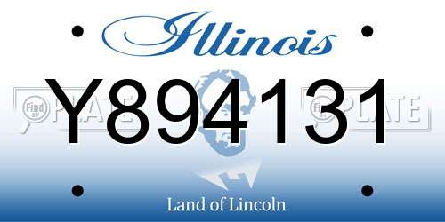 Y894131 Illinois License Plate