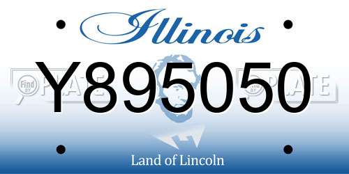 Y895050 Illinois License Plate