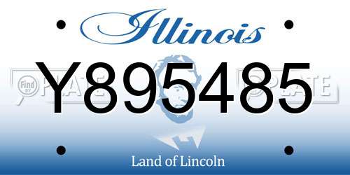 Y895485 Illinois License Plate