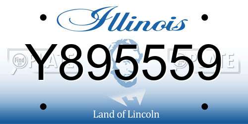 Y895559 Illinois License Plate