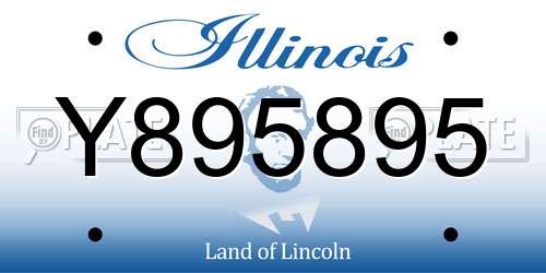 Y895895 Illinois License Plate