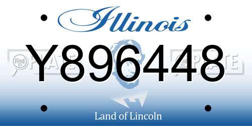 Y896448 Illinois License Plate