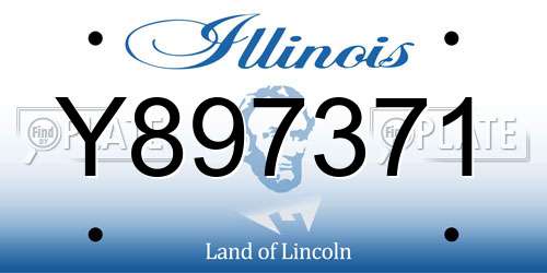 Y897371 Illinois License Plate