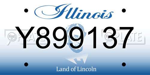 Y899137 Illinois License Plate