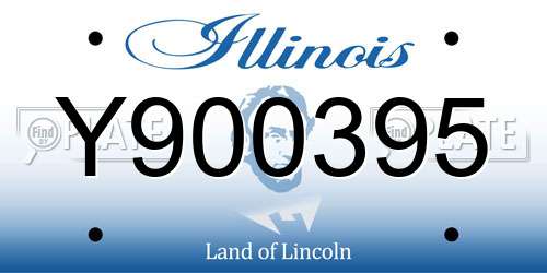 Y900395 Illinois License Plate