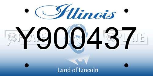 Y900437 Illinois License Plate