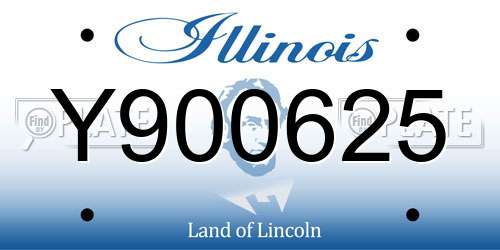 Y900625 Illinois License Plate