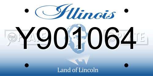 Y901064 Illinois License Plate