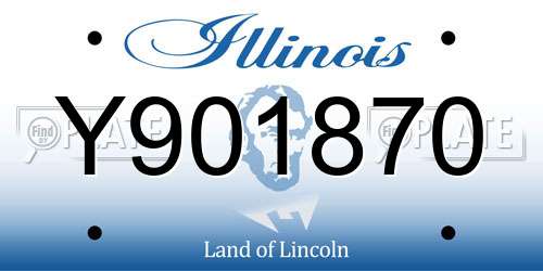 Y901870 Illinois License Plate