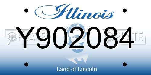 Y902084 Illinois License Plate