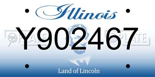 Y902467 Illinois License Plate