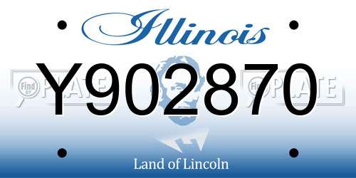 Y902870 Illinois License Plate