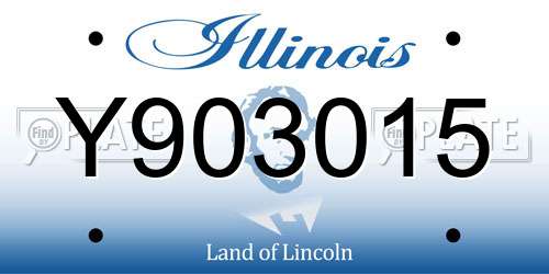 Y903015 Illinois License Plate
