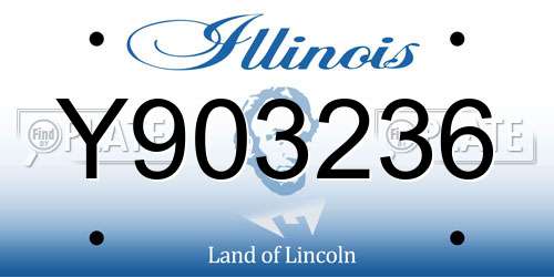 Y903236 Illinois License Plate