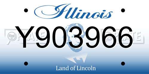 Y903966 Illinois License Plate