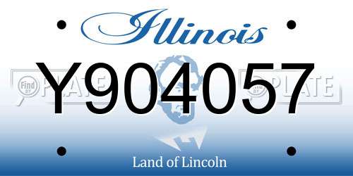 Y904057 Illinois License Plate
