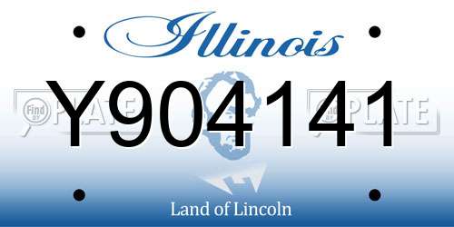 Y904141 Illinois License Plate