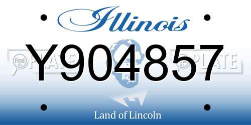 Y904857 Illinois License Plate