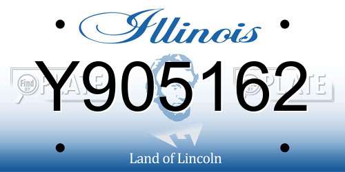 Y905162 Illinois License Plate