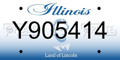 Y905414 Illinois License Plate