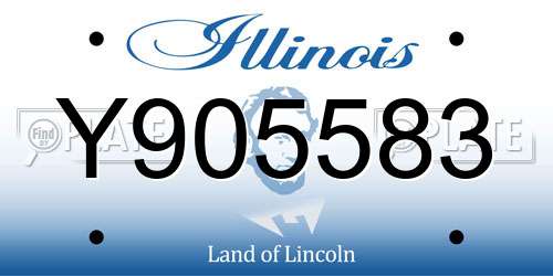 Y905583 Illinois License Plate