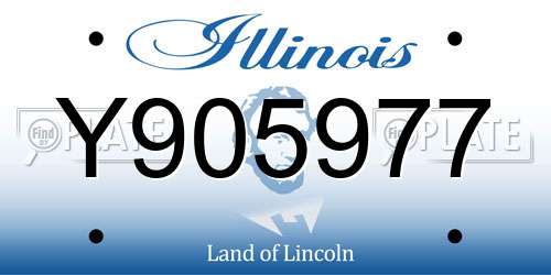 Y905977 Illinois License Plate