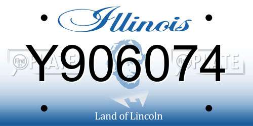 Y906074 Illinois License Plate
