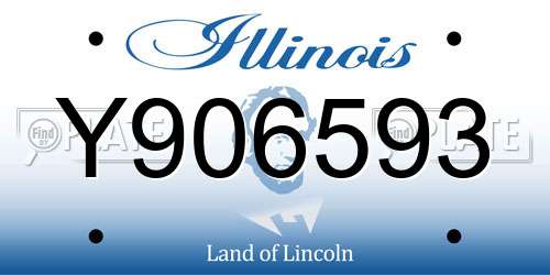 Y906593 Illinois License Plate