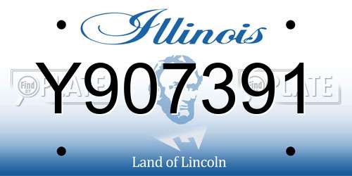 Y907391 Illinois License Plate