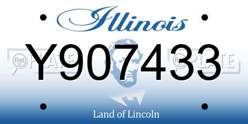 Y907433 Illinois License Plate