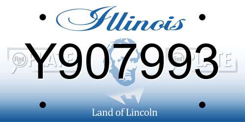 Y907993 Illinois License Plate