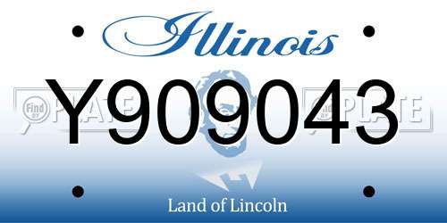 Y909043 Illinois License Plate