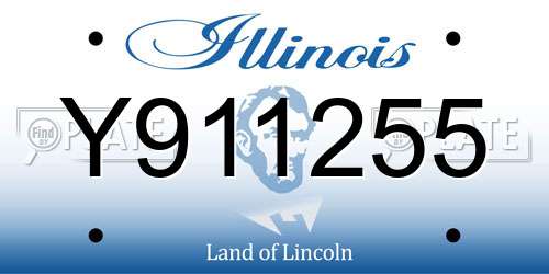 Y911255 Illinois License Plate