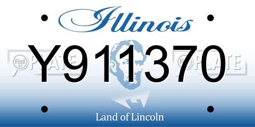 Y911370 Illinois License Plate