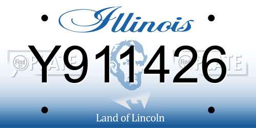 Y911426 Illinois License Plate