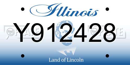 Y912428 Illinois License Plate
